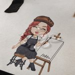 Personalised Cartoon Painter Large Canvas Tote Bag with Name Travel Accessories Birthday Gift for Artists Women