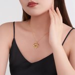 Personalized Dainty Mother and Daughter Heart Zircon Necklace with Birthstone Mother's Day Anniversary Birthday Gift for Women