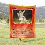 Personalized Cute Pokepet Card Soft Throw Blanket with Photo and Name Home Decor Father's Day Christmas Birthday Gift for Family Couple
