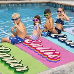 Personalized Colorful Multiple Shadows Name Quick Dry Oversized Beach Towel Summer Travel Essential Birthday Gift for Family Friends