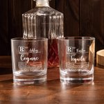 Personalized Prescription Slip Design 10.25 oz Old Fashioned Rock Whiskey Glass with Name Father's Day Birthday Gift for Dad Husband Wine Lovers