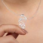 Personalisierte Pickleball Schläger Halskette mit Namen Sportschmuck Spiel Tag Jahrestag Geburtstag Geschenk für Pickleball Spieler Liebhaber