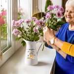 Personalized  Boot Butterfly Garden Ceramic Flower Vase with Nickname and 1-8 Names Birthday Mother's Day Gift for Mom Grandma