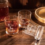 Personalized Prescription Slip Design 10.25 oz Old Fashioned Rock Whiskey Glass with Name Father's Day Birthday Gift for Dad Husband Wine Lovers