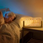 Gepersonaliseerd We love You Geboortebloem Rectanglar Acryl LED Nachtlampje met Houten Voet en 1-12 Namen Moederdagcadeau voor Mamma Oma