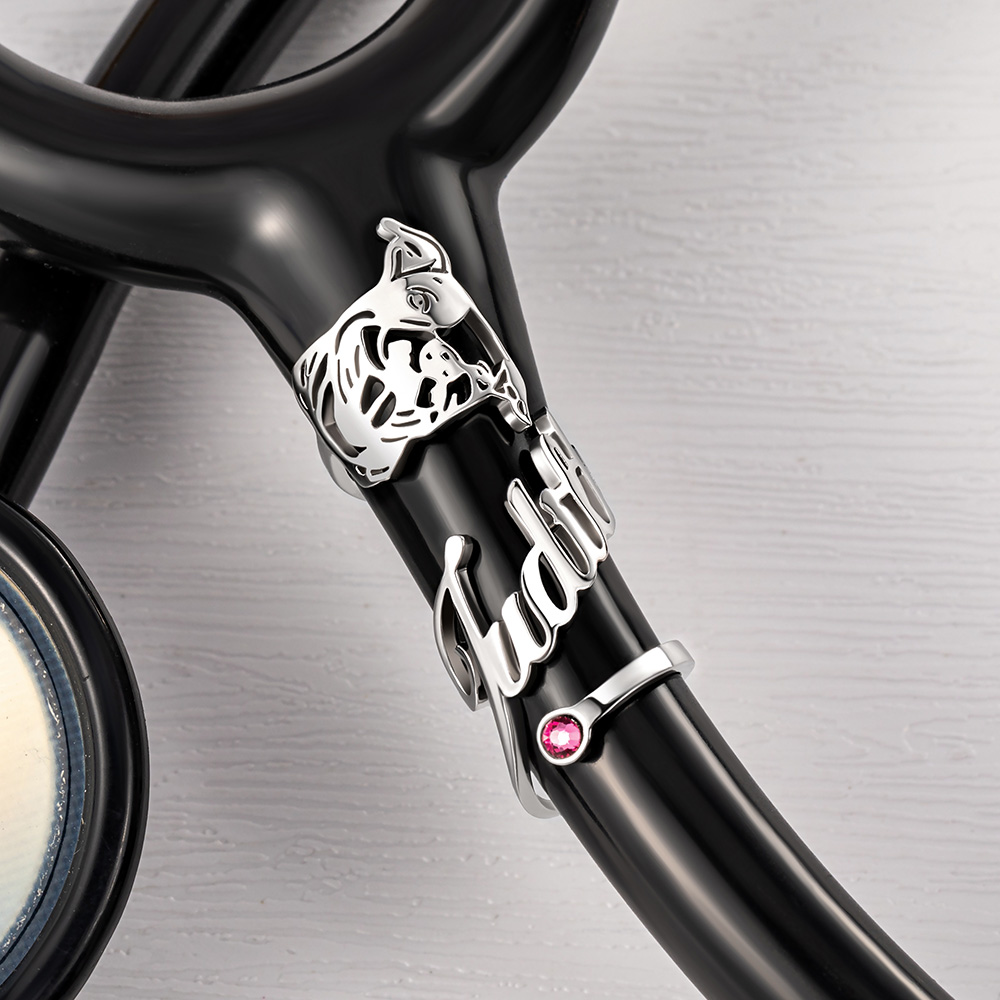 Personnalisé avec nom et pierre de naissance Cadeau d'anniversaire d'appréciation pour les amoureux des animaux vétérinaires