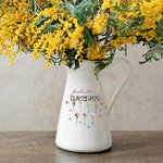 Personalisierte Schmetterling Geburtsblumen Garten Keramik Vase mit Titel und 1-8 Namen Haus Deko Geburtstag Muttertag Geschenk für Mama Oma