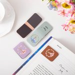 Personalised Cute Peter Rabbit Wreath Magnetic Leather Bookmark Clip with Name Happy Easter Birthday Gift for Book Lovers Bookworms