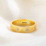 Anello personalizzato in zircone con stella brillante e nome inciso gioiello squisito regalo per matrimonio compleanno e Festa della Mamma per donne