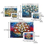 Personalized Glass Art Family Life Tree Wooden Puzzle with 2-20 Heart Names Home Decor Birthday Mother's Day Gift for Mom Grandma