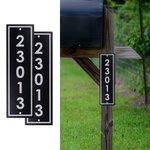 Personlig vattentät reflekterande aluminium adressskylt plakett med dörrnummer uppsättning av 2 inflyttningspresent för familj granne