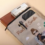 Protège-livre de couture pour fille avec nom Cadeau d'anniversaire Fête des mères pour les femmes qui aiment lire