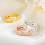 Anello personalizzato in zircone con stella brillante e nome inciso gioiello squisito regalo per matrimonio compleanno e Festa della Mamma per donne