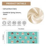 Personalised 1-3 Avatar Photos Soft Warm Scarf with Tassel and Text Mother's Day Father's Day Birthday Christmas Gift for Women Men