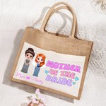 Henkilökohtainen äiti morsian sarjakuva merkkiä uudelleenkäytettäviä suuri Juutti Kangaskassi nimi häät vuosipäivä lahja naisille morsian äiti