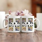 Henkilökohtainen rakkaus isä valokuvakollaasi 11 oz 15 oz valkoinen keraaminen kahvimuki 1-6 nimet syntymäpäivä isänpäivä lahja isälle