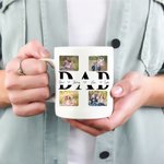 Henkilökohtainen rakkaus isä valokuvakollaasi 11 oz 15 oz valkoinen keraaminen kahvimuki 1-6 nimet syntymäpäivä isänpäivä lahja isälle