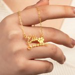 Personalised Paw Print 2 Names Necklace Pet Mom Jewellery Birthday Pet Loss Memorial Gift for Pet Owners Lovers