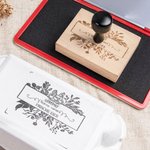 Personalisierter Huhn Eierkarton-Stempel mit Text Griff Papiertüten Stempel Bauernhof Freilandhaltung Hofladen Wochenmärkte Geschenk für Landwirte