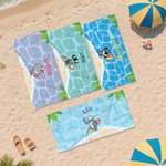 Personalisiertes Niedliches Wal Schildkröte Meerestier Surfer Strandtuch mit Namen Schnelltrocknend Reisezubehör Pool Party Geschenk für Kinder