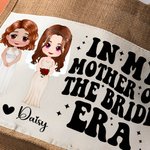 Henkilökohtainen äiti morsian sarjakuva merkkiä uudelleenkäytettäviä suuri Juutti Kangaskassi nimi häät vuosipäivä lahja naisille morsian äiti