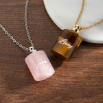 Personalisierte Mini Kristall Urne Halskette für Haustier menschliche Asche mit eingraviertem Namen Einäscherung Schmuck Memorial Sympathie Geschenk für Frauen