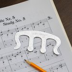 Personalized Classic Music Note Page Holder Bookmark with Name Read Accessory Birthday Gift for Musician Book Lover