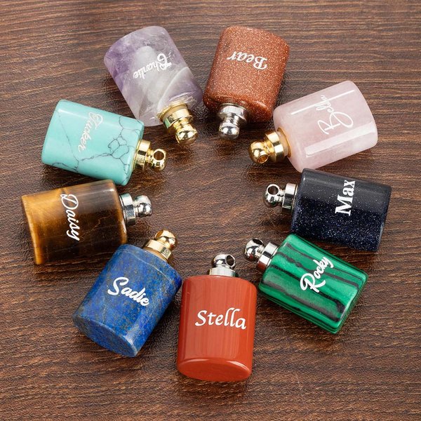 Personalized Mini Crystal Urn Necklace for Pet Human Ashes with Engraved Name Cremation Jewellery Memorial Sympathy Gift for Women