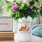 Personalized Highland Cow Ceramic Flower Vase with 1-8 Names Home Decor Birthday Mother's Day Gift for Mom Grandma