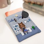 Protège-livre de couture pour fille avec nom Cadeau d'anniversaire Fête des mères pour les femmes qui aiment lire