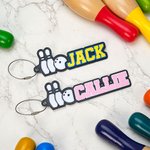 Personalized Bowling Elements 3D Printed Multicolor Name Bag Tag Keychain Birthday Team Gift for Sports Lovers Bowlers