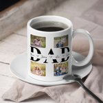 Henkilökohtainen rakkaus isä valokuvakollaasi 11 oz 15 oz valkoinen keraaminen kahvimuki 1-6 nimet syntymäpäivä isänpäivä lahja isälle