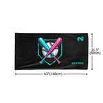 Personalized Baseball Ice Cream Dripping Quick Dry Oversized Beach Towel with Name and Number Summer Vacation Essential Birthday Gift for Kids