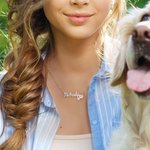 Personalised Paw Print 2 Names Necklace Pet Mom Jewellery Birthday Pet Loss Memorial Gift for Pet Owners Lovers