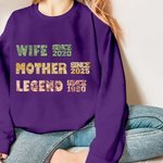 Personalized Multicolor Legend Mom Grandma Floral T-shirt Sweatshirt with Year Birthday Mother's Day Gift for Women