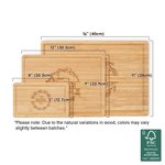 Personalised Wreath Engraved Name FSC Bamboo Charcuterie Chopping Board with Juice Groove Wedding Housewarming for Family Couple