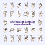 Personalisiertes Farbiges ASL 3D-Druck Schreibtisch Namensschild American Sign Language Geburtstag Dankeschön Geschenk für Gebärdensprachdolmetscher