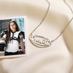 Henkilökohtainen jalkapallo urheilu riipus kaulakoru nimi Dainty korut syntymäpäivä vuosipäivä lahja naisille Jalkapalloilijat Lovers