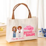 Henkilökohtainen morsian ja äiti sarjakuvahahmo Suuri kangas Kangas Kangaskassi nimi ja nahka kahva häät lahja naisille