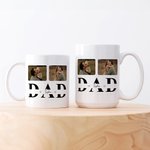 Henkilökohtainen rakkaus isä valokuvakollaasi 11 oz 15 oz valkoinen keraaminen kahvimuki 1-6 nimet syntymäpäivä isänpäivä lahja isälle