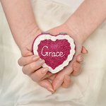 Personalized Handmade Heart Shaped Cherry Cream Cake Mirror with Name and Box Compact Travel Accessories Birthday Valentine's Day Gift for Women