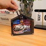 Personalized Silhouette Figure House-Shaped Concert Shadow Box Display Case with Text The Ears Tour Gift for Music Lover