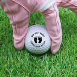 Personalized New Golf Buddy Baby Footprints Pregnancy Announcement Golf Ball with Date Funny Father's Day Birthday Gift for Dad Grandpa