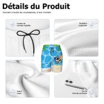 Pantalon de Plage à Cordon Personnalisé avec Nom et Motif d'Animal Marin Essentiel de Voyage d'Été Cadeau pour Adolescent Enfant