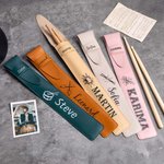 Personalisierte Schlagzeugspiel-Muster Tragbare PU-Leder Drumstick-Tasche mit Namen Schlagzeug Zubehör Geburtstagsgeschenk für Schlagzeuger Musiker