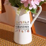 Vaso in ceramica personalizzato con 1-12 fiori di nascita titolo e testo regalo di compleanno Festa della Mamma e casa nuova per mamme e nonne