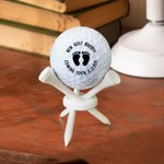Personalized New Golf Buddy Baby Footprints Pregnancy Announcement Golf Ball with Date Funny Father's Day Birthday Gift for Dad Grandpa
