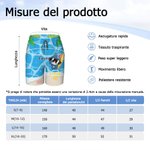 Pantaloncini da spiaggia personalizzati con animali marini in stile cartone animato con coulisse e nome surfing estate viaggio regalo per ragazzi