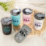 Personalized In My Birthday Era Name 10 oz Insulated Wine Tumbler with Lid and Straw Birthday Gift for Family Friends