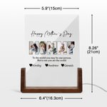 Henkilökohtainen Happy Mother's Day Photos LED yövalo puinen pohja 1-10 nimet ja teksti Äitienpäivä syntymäpäivälahja äidille isoäidille
